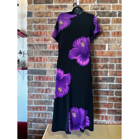 Kisses and Hugs Purple Floral Short Sleeve Dress Women’s Size:Small - Picture 1 of 6